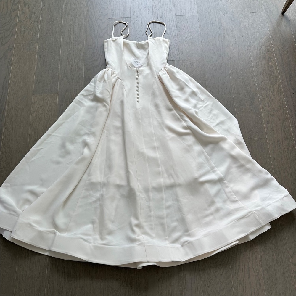 Reformation BONIE Fior Di Latte Ivory White Wedding Dress - Size 6 - with tags - Picture 3 of 15